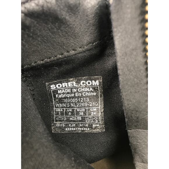 Sorel Lolla Bootie Green Suede Leather Ankle Boots Side Zip Buckle Women's 7 - Picture 6 of 7